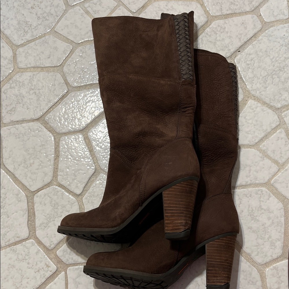 Timberland Dark Brown Heeled Boots